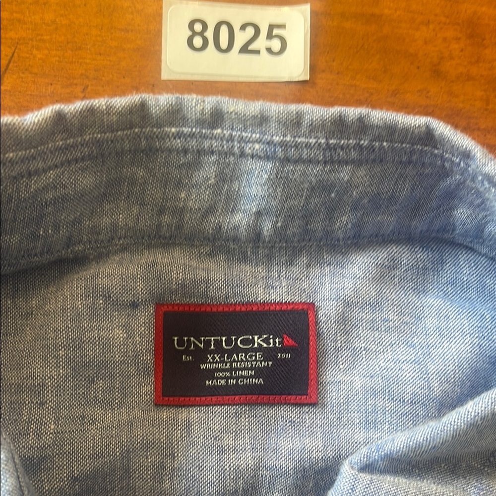 UNTUCKit Blue Linen Casual Shirt